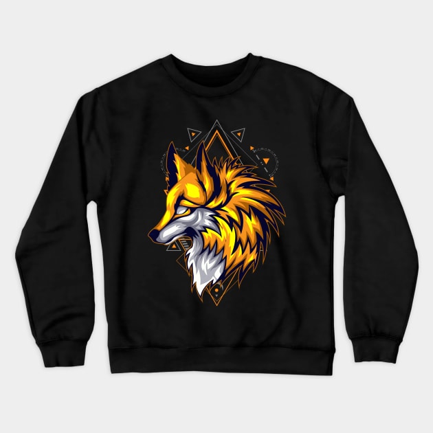 wolf animal wild wildlife Crewneck Sweatshirt by SHINIGAMII